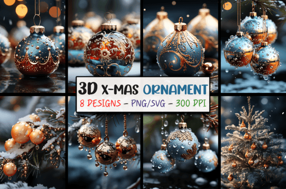 3D Christmas Backgrounds - Ornaments SVG: A Festive Design Toolkit