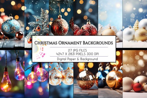 Beautiful Christmas Ornament Backgrounds for Festive Design