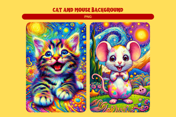 Cat and Mouse Backgrounds: A Playful Twist on Display Typography