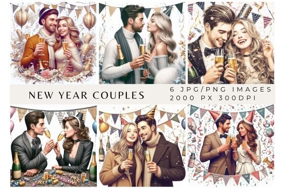 Celebrate in Style: New Year Couples Backgrounds