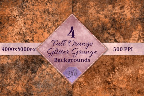 Embrace Autumnal Grit: The Allure of Fall Orange Glitter Grunge Backgrounds
