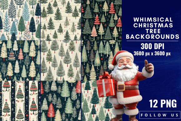 Enchanting Holiday Scenes: Whimsical Christmas Tree Backgrounds