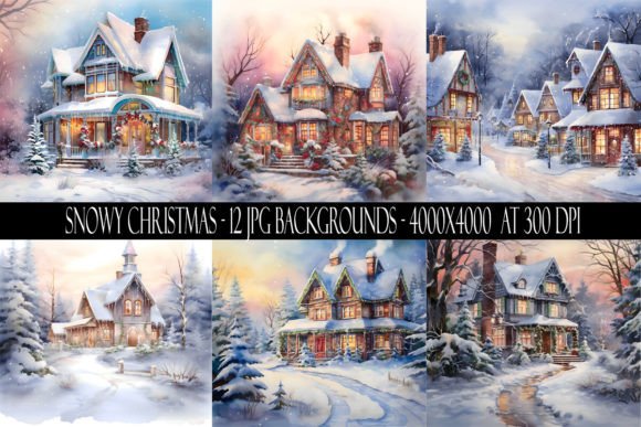 Enchanting Snowy Christmas Backgrounds for Festive Designs