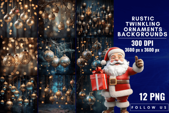 Rustic Twinkling Ornaments Backgrounds: A Designer's Guide