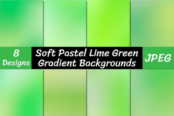 Soft Pastel Lime Green Gradient Backgrounds for Modern Design